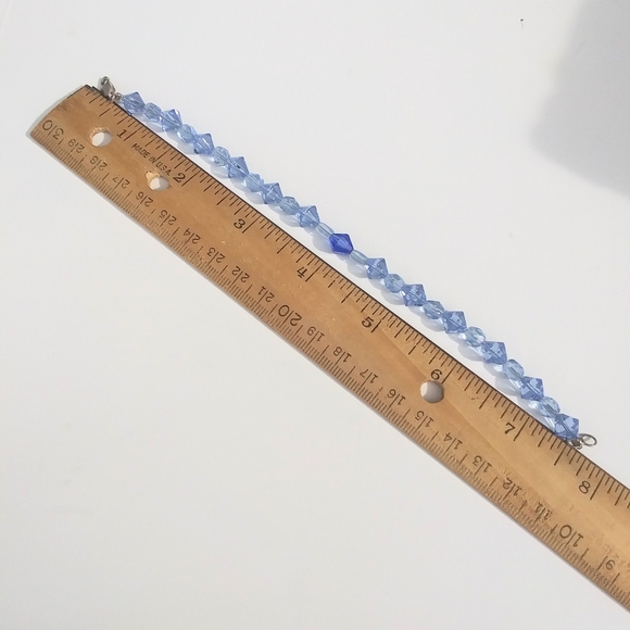 Glass Beaded Bracelet, Pastel Blue - Picture 2 of 4